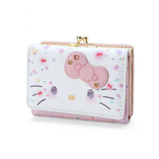 Cute Women Girl's Crystal Hello Kitty Wallet ID Card Holder Coin Short Purse picture