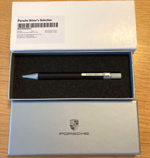 PORSCHE Driver's Selection Black carbon/Silver Twisted Ballpoint Pen wz/Box Rare picture