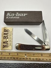 Vintage KABAR 1030 USA Trapper Knife  Delrin Handles With Box Excellent picture