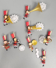 Hallmark Ornaments Limited Edition Toy Soldiers Marching Band Lot of 8 Mini picture