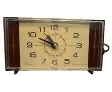 Vintage MCM Ingram Electric Lighted Alarm Clock WORKS  Retro Starburst USA picture