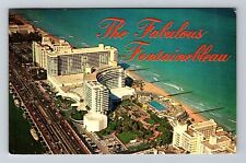 Miami Beach FL-Florida, Fontainebleau Hotel, Advertising, Vintage Postcard picture
