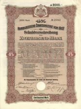 Hamburgische Staatsanleihe - 2,000 or 1,000 Marks Bond (Uncanceled) - Foreign Bo picture