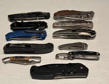 Lot of 11 Assorted Folding Pocket Knives Gerber Hart CRKT True Ozark ignitor picture
