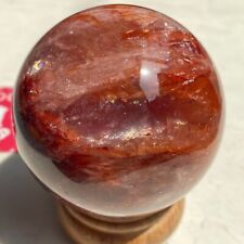 1.05LB TOP Natural Polished Red Gel Flower Quartz Crystal Ball Healing R31 picture