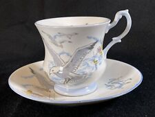 Vintage Rosina Queens Fine bone china tea cup & Saucer Seagull lighthouse picture