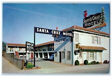 c1960s Santa Cruz Motel Roadside Entrance Chattanooga Tennessee TN Cars Postcard picture