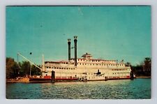 Hannibal MO-Missouri, River Queen, Mississippi River, Vintage c1967 Postcard picture