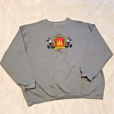 Rare VTG Disney World Sweatshirt Adult 3XL 1971 Mickey Mouse Crown Crest Gray picture