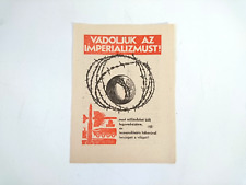 Anti Nuclear Anti Imperialist Communist Propagnada Flyer Cold War Hungary 1960s picture