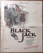 1923 BLACK JACK CHEWING GUM BIPLANE AVIATOR AIRPLANE FULL PAGE AD Z5463 picture