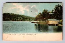South Framingham MA-Massachusetts, Learneds Pond, Vintage Souvenir Postcard picture