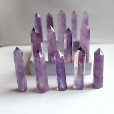 40-70mm Natural Brazilian Amethyst Quartz Crystal Point Wand Reiki Healing Stone picture
