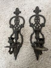 Vintage Pair Of Wall Mounted Candle Holders  picture