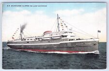 Postcard SS Milwaukee Clipper on Lake Michigan Great Lakes Passenger Vessel Ship picture