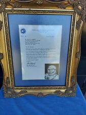 Astronaut Alan Sheperd Signed NASA Letterhead 1973 Framed picture