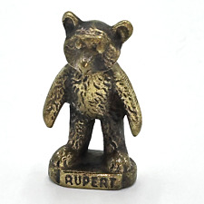 Rare Vintage Solid Cast Brass RUPERT Bear Figurine -  Advertising picture