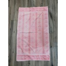 Vintage Pink De Fleur Print Bath Towel 27 x 47” NO Brand Tag picture