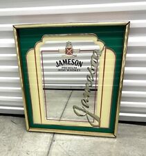 Vintage Large Jameson Irish Whiskey Framed 3/D Mirror Sign Dublin~25x28”x2” picture