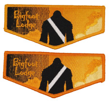 BOTH Versions Elangomat Bigfoot Lodge 620 Flaps Glacier's Edge Council Patches picture