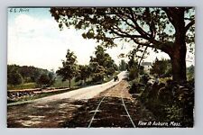 Auburn MA-Massachusetts, Scenic Roadway, Auto, Vintage c1907 Souvenir Postcard picture