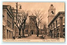 1911 A.S. Burbank Town Square Street View Plymouth MA Massachusetts  picture