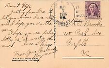 USS Manley Navy Cover Destroyer DD-94 Barranquilla Colombia Vtg Postcard D14 picture
