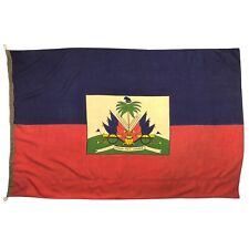 Vintage Wool Haiti Flag Cloth Old Haitian Large Textile Fabric Art Distressed picture