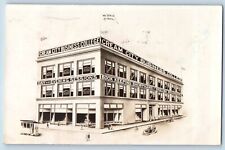 Milwaukee WI Postcard RPPC Photo Cream City Business College Building Cars 1909 picture