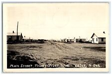 1943 Main Street Trulax Traer Mine Velva North Dakota ND RPPC Photo Postcard picture