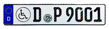 Disabled Person Handicap German License Plate with Hologram picture