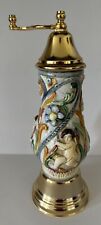 Capodimonte Pepper Mill Music Box Reuge Made In Italy 10” Tall x 3.5” Round Rare picture