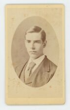 Antique CDV Circa 1890s Handsome Young Man in Suit & Tie R.A. Lewis New York, NY picture