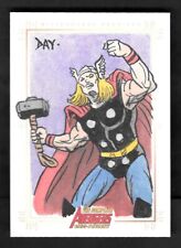 2006 Rittenhouse Complete Avengers Hand Drawn Colored SketchaFEX Thor Day picture