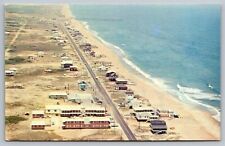 The Outer Banks-Kitty Hawk NC Postcard c1974–Rare Vintage Aerial View picture