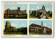 1941 Multiview of St. Mary's Windsor Ontario Canada CA Cancel Postcard picture