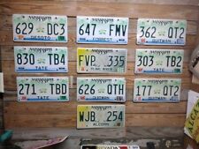 Mississippi Exp 2008 Lot of 10 Small Magnolia License Plates Tags ~ 629 DC3 picture