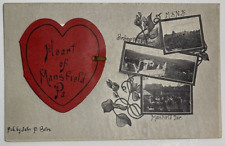 Heart of Mansfield PA Pennsylvania Mechanical Fold Out Door Mini Views Postcard picture