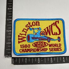 Vtg 1980 Tobacco WINSTON WORLD CHAMPIONSHIP SERIES NHRA Hot Rod Race Patch OODT picture