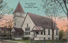Postcard Berean Baptist Church Brunswick ME Maine 1945 picture