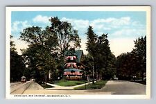 Schenectady NY-New York, Union Ave & Union Street, Antique, Vintage Postcard picture