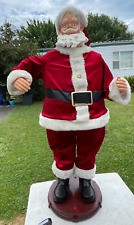 Vtg. Gemmy 6 Foot Life Size Xmas Santa Claus Animated Singing Dancing
