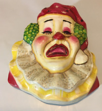 Vintage Crying Sad Clown Face Refrigerator Magnet Collectible 2.5