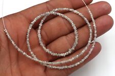19 Cts Raw Grey White Diamond Beads Rough Uncut Diamond Beads 17