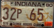 Vintage 1980 INDIANA  License Plate - Crafting Birthday MANCAVE slf picture