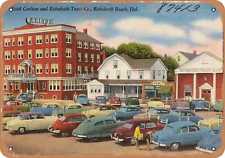 Metal Sign - Delaware Postcard - Hotel Carlton and Rehoboth Trust Co., Rehoboth picture