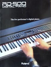Original Roland Full Color Brochure for RD-500 Digital Piano Keyboard, 4 Pages picture