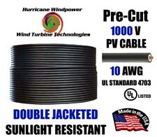 10 AWG Gauge PV Wire 1000V Double Jacket Pre-Cut 5-300 foot Solar Installation  picture