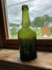 19th Century Olive Colored Pontiled Ale Bottle picture