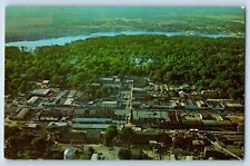 Hartsville South Carolina Postcard Aerial View Looking North Avenue 1960 Vintage picture